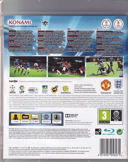 Pro Evolution Soccer 2014 - PS3 (B Grade) (Genbrug)